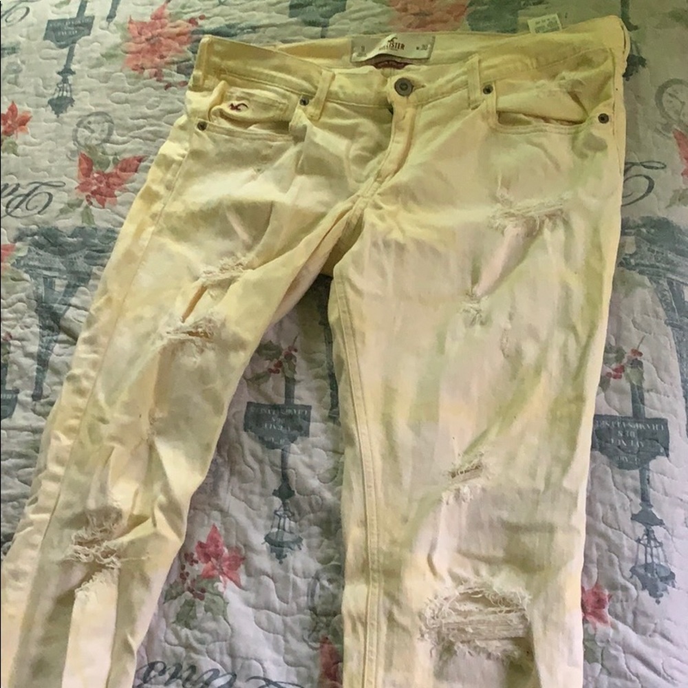 Yellow Hollister Jeans